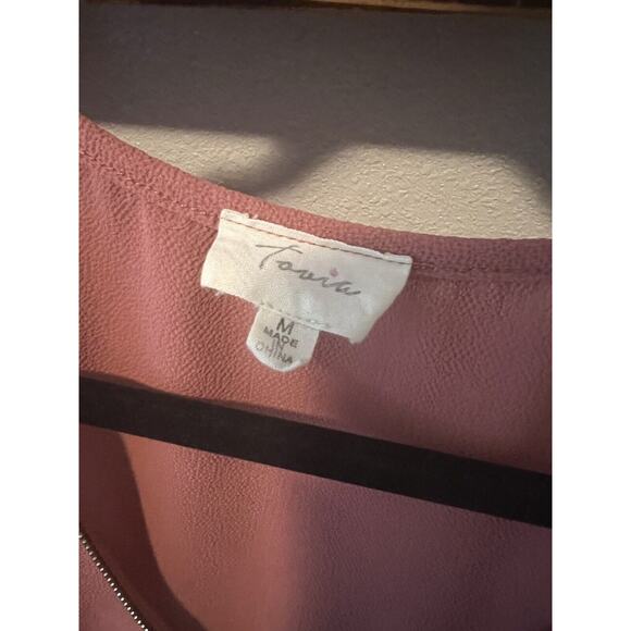 Tovia Blouse Size Medium Mauve/blush Color Lightweight Flowy - Picture 3 of 5